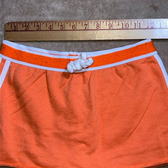 Vintage Swak Women Medium Orange‎ White Mini Sporty Tennis A-Line Skort (B) - Picture 3 of 7